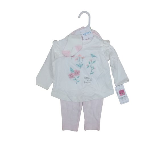 Carter's Baby Girls 4-pc. Pant Set, 3 Months , White - Picture 3 of 8